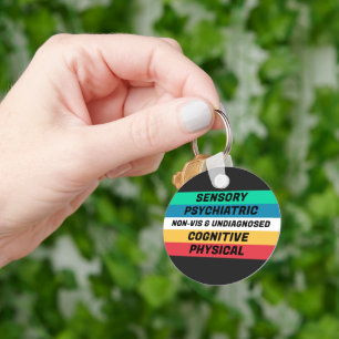 Bedeutungen der Disability Pride Flag Schlüsselanhänger