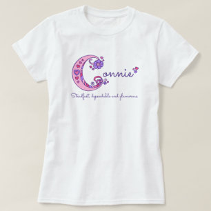 BEDEUTUNGS-Monogramm-Shirt Connie Mädchen C Namen T-Shirt
