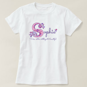 BEDEUTUNGS-Monogramm-Shirt Sophie Mädchen S Namens T-Shirt