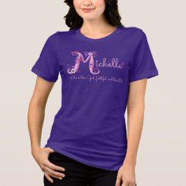 BEDEUTUNGS-Monogramm-T - Shirt Michelle-Mädchen M