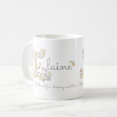 BEDEUTUNGS-Monogramm-Tasse Elaine-Buchstaben E Kaffeetasse (Vorderseite Links)