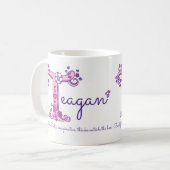 BEDEUTUNGSgekritzel-Kunst-Tasse Teagan Buchstaben Kaffeetasse (Vorderseite Links)