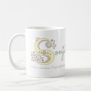 BEDEUTUNGSmonogramm-Tasse Sonja Buchstaben S Kaffeetasse