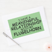 Bedeutungsvolle Beziehung Flugelhorn Rechteckiges Rechteckiger Aufkleber (Umschlag)