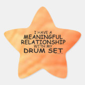 Bedeutungsvolle Relationship Drum Set Star Sticker (Vorderseite)