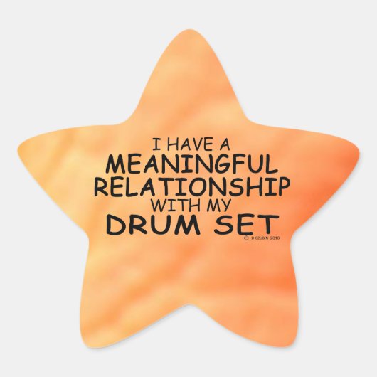 Bedeutungsvolle Relationship Drum Set Star Sticker (Vorderseite)