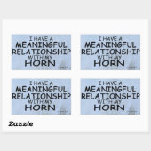 Bedeutungsvolle Relationship Horn Rechteckkantstic Rechteckiger Aufkleber (Blatt)