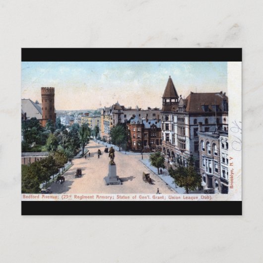 Bedford Ave., Brooklyn, NY 1906 Vintag Postkarte (Vorderseite)