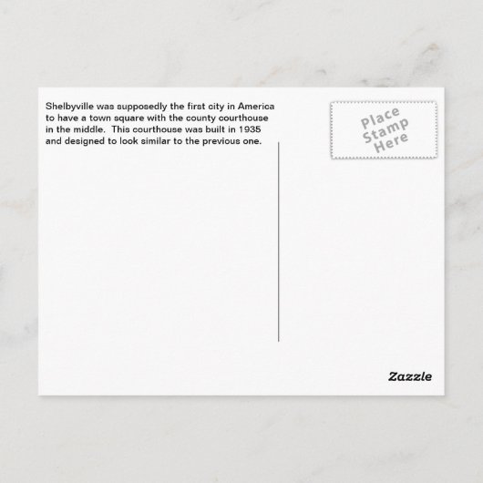 Bedford Landkreis Courthouse - Shelbyville, TN Postkarte (Rückseite)