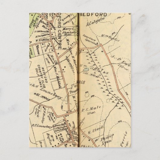 Bedford, New York 2 Postkarte (Vorderseite)