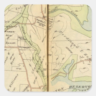 Bedford, New York 3 Quadratischer Aufkleber