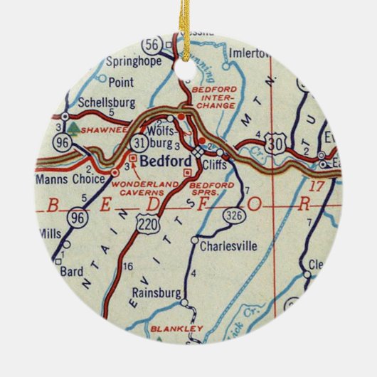 Bedford PA Keramik Ornament (Hinten)