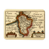 Bedfordshire Landkreis England Alte antike Karte Magnet (Horizontal)