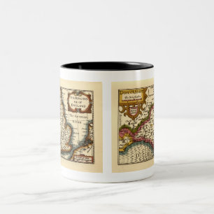 Bedfordshire Landkreis England Antique John Speed Zweifarbige Tasse