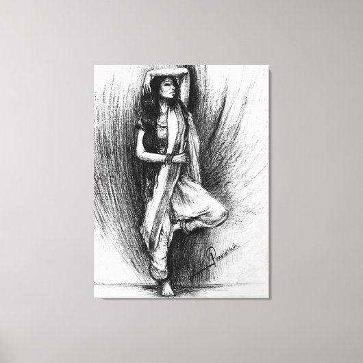 Bedhund - figurative Malerei Leinwanddruck (Vorderseite)