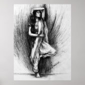 Bedhund - figurative Malerei Poster (Vorne)