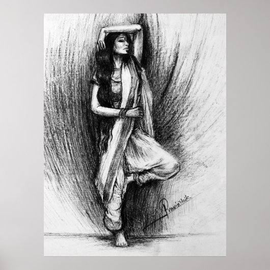 Bedhund - figurative Malerei Poster (Vorne)