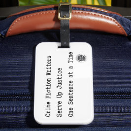 Bedienen der Justizmarke Gepäckanhänger