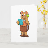 Bedienen Sie sich als Sekretär am Telefon Karte (Gelbe Blume)