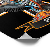 Bedienen Sie sich damit - Fahrrad fahren auf einem Poster (Ecke)