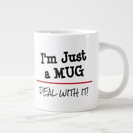 Bedienen Sie sich mit einem funny Custom Angebot Jumbo-Tasse (Rechts)