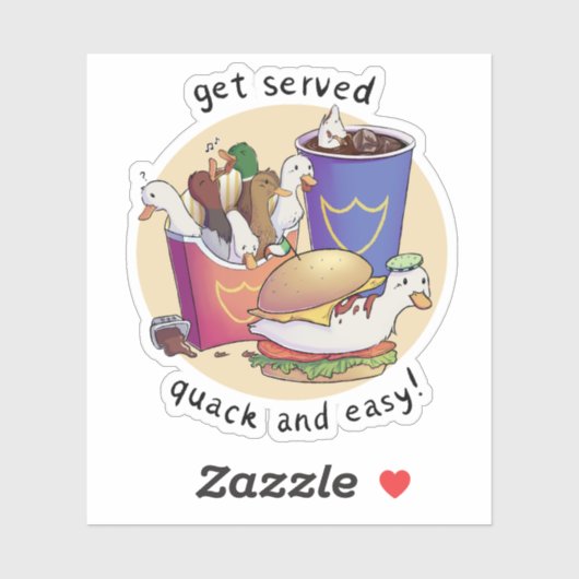 Bedienen Sie sich mit Quack und einfach! Aufkleber (Blatt)