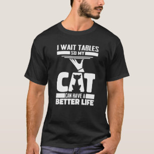 Bediener Cat Server-Kellner T-Shirt