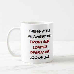 Bediener des Frontladers, phantastisch Kaffeetasse