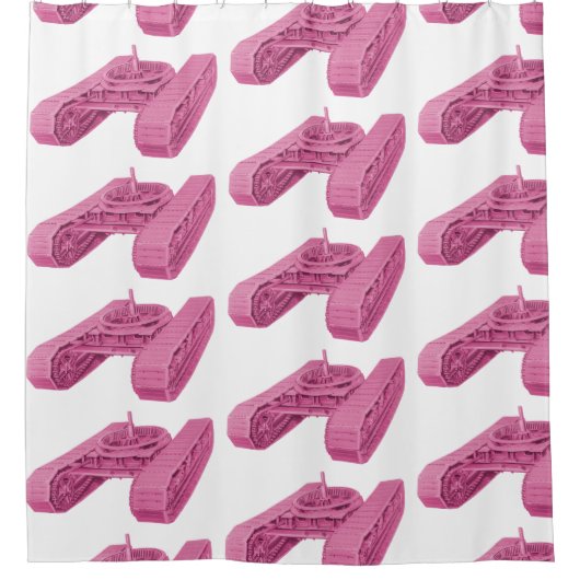 Bediener des Tanktracks Duschvorhang (Vorderseite)