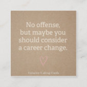 Bediener, Server, schlechte Servicekarte Telefonnummerkarte (Rückseite)