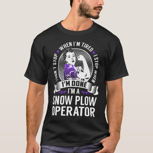 Bedienerabschaltung beim Snow Plough anhalten T-Shirt (Vorderseite)