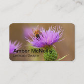 Bedienkomfort im Horizontal-Format mit Lila Dick Visitenkarte (Vorderseite)