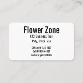 Bedienkomfort im Horizontal-Format mit Lila Dick Visitenkarte (Rückseite)