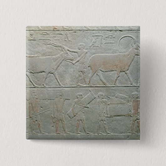 Bedienstete, die einen Oryx und eine Antilope Button (Vorderseite)