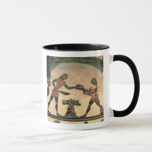 Bedienstete, die Nahrung für ein Symposium, Detai Tasse
