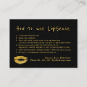 Bedienungsanleitung für den Lipstick-Verteiler Visitenkarte (Vorderseite)
