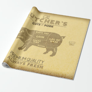 Bedingtes Diagramm der Schweinefleischstücke für M Geschenkpapier