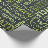 Bedingungen für das Fastfeld-Softball-Chalkboard Geschenkpapier (Ecke)