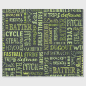 Bedingungen für das Fastfeld-Softball-Chalkboard Geschenkpapier (Flach)