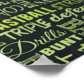 Bedingungen für das Fastfeld-Softball-Chalkboard Poster (Ecke)