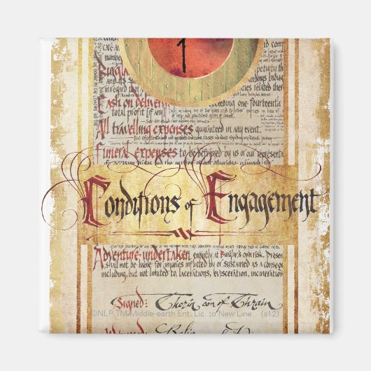 Bedingungen für die Verlobung Magnet (Vorne)