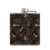 Bedingungen und Stücke für Schach - Kupfer- und Go Flachmann (Rückseite)