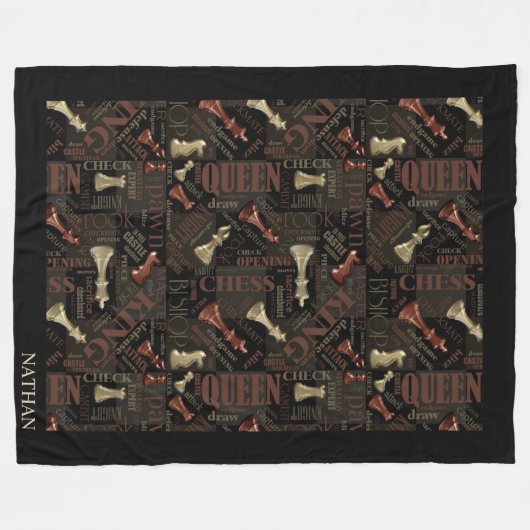 Bedingungen und Stücke für Schach - Kupfer- und Go Fleecedecke (Vorderseite (Horizontal))