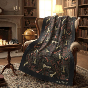 Bedingungen und Stücke für Schach - Kupfer- und Go Fleecedecke