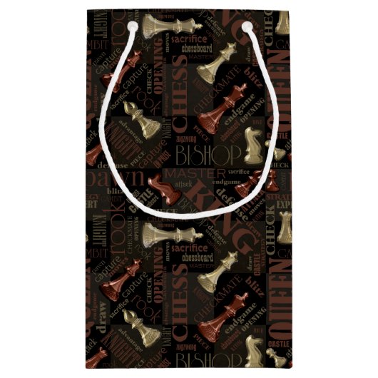 Bedingungen und Stücke für Schach - Kupfer- und Go Kleine Geschenktüte (Rückseite)