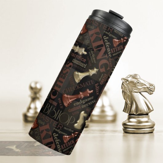 Bedingungen und Stücke für Schach - Kupfer- und Go Thermosbecher