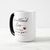 bedingungslose Liebe 15oz Morphing Tasse (Vorderseite Links)