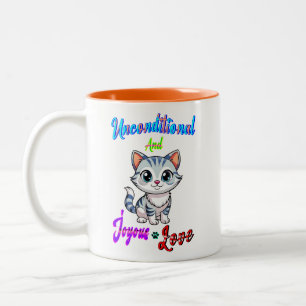 bedingungslose und freudige Liebe Zweifarbige Tasse