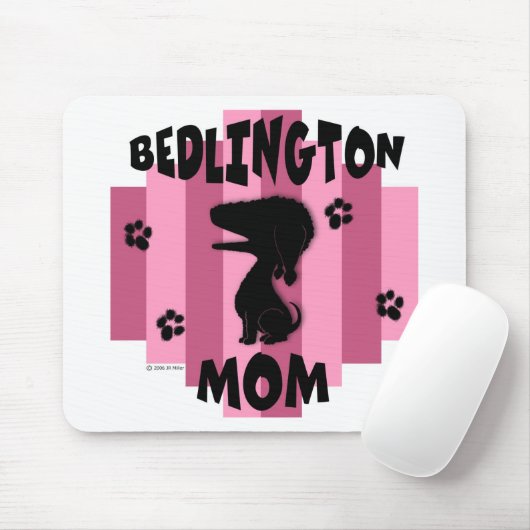 Bedlington Mama Mousepad (Mit Mouse)