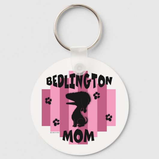 Bedlington Mama Schlüsselanhänger (Vorderseite)